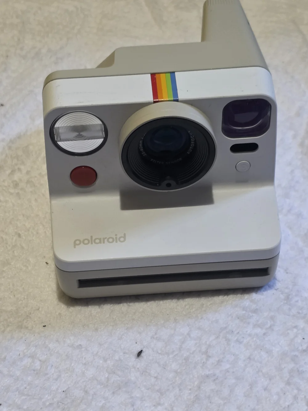 Polaroid Instant Camera - White with Rainbow Stripe